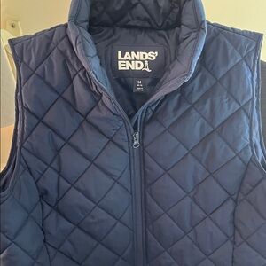 Lands' End Dark Blue Quilted Vest